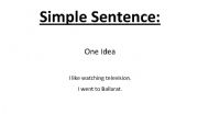 English worksheet: Simple, Compund and Complex Sentence Posters