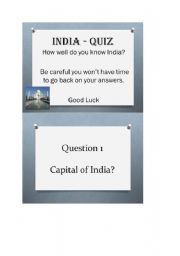 English Worksheet: india quiz (format word)