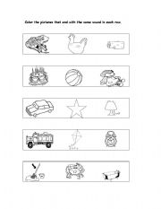 English worksheet: ending sound