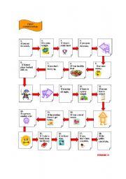 English Worksheet: a board game for first conditionals