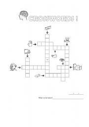 English worksheet: crosswords