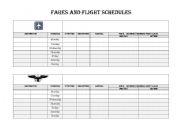 English worksheet: airline ticket