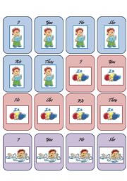 English Worksheet: Simple Present - game Happy Families