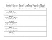 English Worksheet: Travel Brochure Planning Sheet