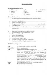 English worksheet: Listening: The life of David Gale