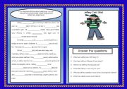 English Worksheet: Reading Comprehension and Grammar in Context