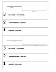 English Worksheet: 3-2-1