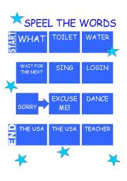 English worksheet: SPELLING