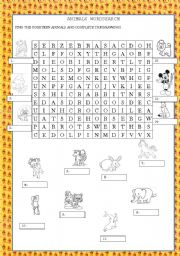 ANIMALS WORDSEARCH