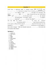 English worksheet: Mixed Tenses Paragraph + Key