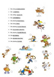 English Worksheet: sport