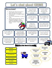 English Worksheet: Lets chat about CRIME