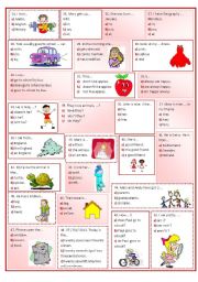 English Worksheet: Revision worksheet part 2