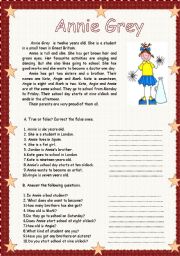 English Worksheet: Annie Grey 