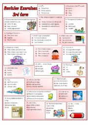 English Worksheet: Revision worksheet - part 1