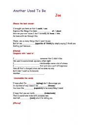 English worksheet: Another used to - Joe