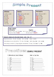 English Worksheet: Simple Present Pratice