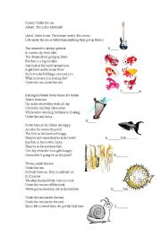 English Worksheet: lyrics: under the sea