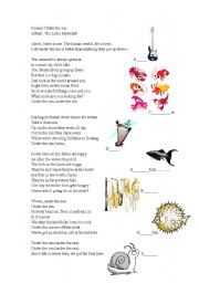 English worksheet: lyrics: under the sea