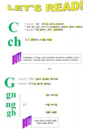 English worksheet: Reading consonants