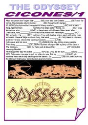 English Worksheet: THE ODYSSEY/CICONES/1/SIMPLE PAST