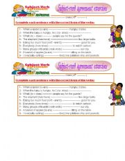 English Worksheet: subject-verb agreement exercises