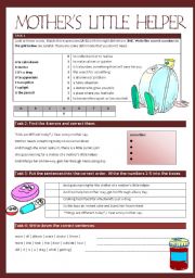 English Worksheet: Mothers little helper - The Rolling Stones