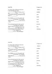 English worksheet: Wintertime