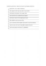 English worksheet: Conditionals I