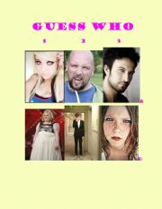 English Worksheet: GUESS WHO