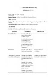 English worksheet: Richard Cory