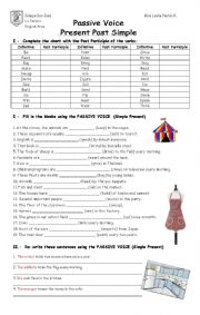 English Worksheet: Passive Voice (Simple Present and Simple Past)