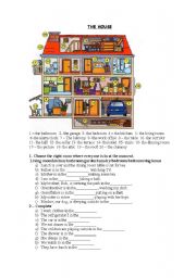 English Worksheet: the house