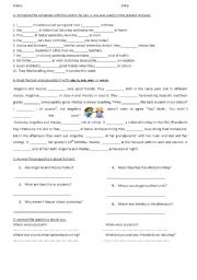 English Worksheet: simple past