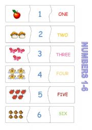 English Worksheet: numbers domino