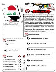 English Worksheet: RC Series_Level 01_Country Edition_59 Iraq (Fully Editable)