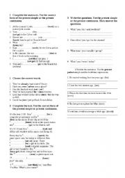 English Worksheet: PRESENT TENSES REVIEW