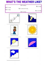 English worksheet: weather