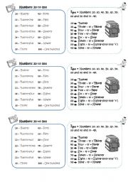 English Worksheet: Numbers