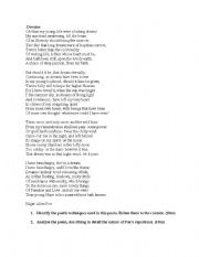 English Worksheet: Edgar Allen Poes Dreams