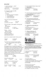 English Worksheet: question and response