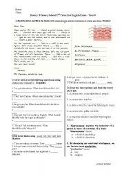 English worksheet: 2nd term second exam for 8 th grades