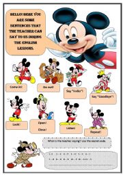 English worksheet: Lesson words