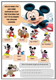 English Worksheet: Lesson words