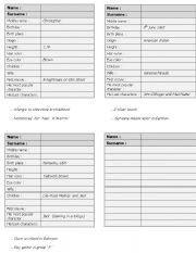 English Worksheet: Information gap speaking (Johnny Depp)