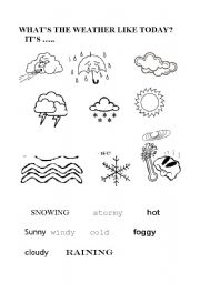 English worksheet: Weather