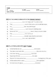 English Worksheet: grammar test