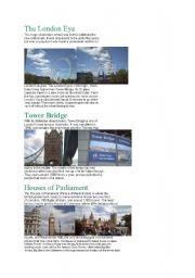 English worksheet: London sights