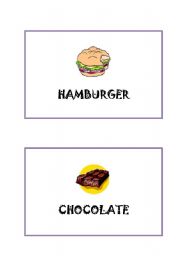 English worksheet: Food Flashcards, part 2