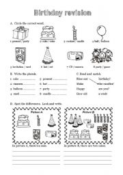 English Worksheet: Happy Birthday - 6 of 6